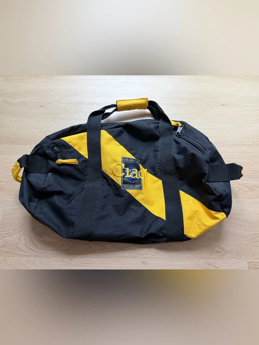 Colorado Wildlife Ciao! Yellow and Black Travel Duffel Bag